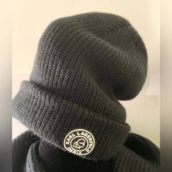 Karl Lagerfeld Black Unisex Beanie main image 4